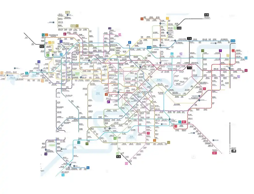 2035年杭州地铁高清图,走过路过不要错过