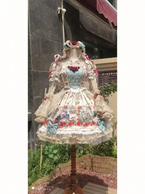 古典玩偶印花白雪