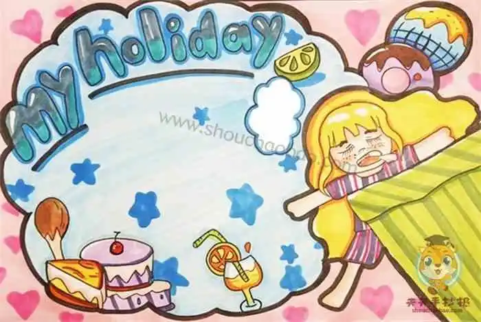 卡通漫画的简单手抄报英语漫画手抄报