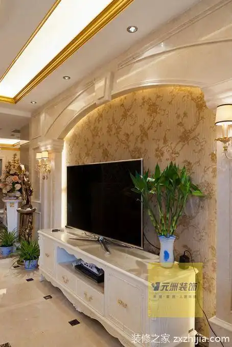 欧式客厅电视背景墙装修效果展示