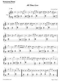 钢琴谱alltimelowjonbellion