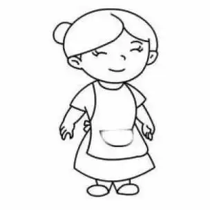 妈妈简笔画全身简单 长发,妈妈简笔画全身简单又漂亮,涂色