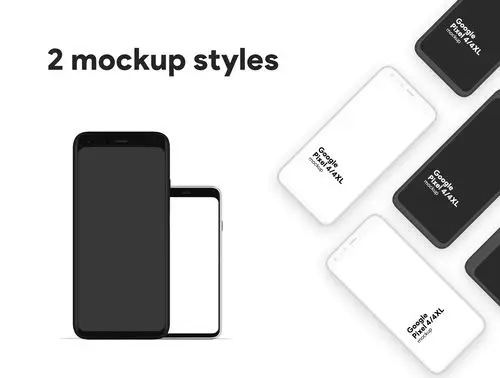 android安卓pixel44xl极简主义手机样机下载eps