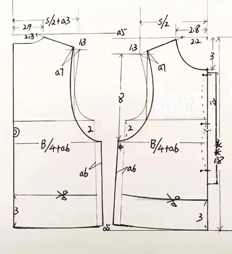 中式马甲裁剪图〖☆糖糖〗.图纸来源于网络如有侵权请联系删除