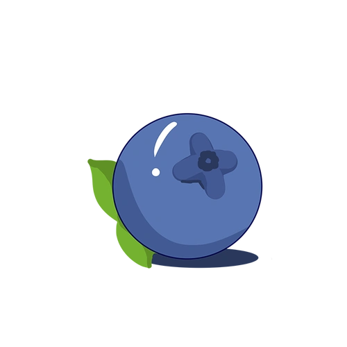 卡通可爱蓝莓营养水果免抠素材