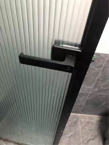 1618极窄平开门锁极简卫生间浴室玻璃钛镁铝合金门锁通用型门把手