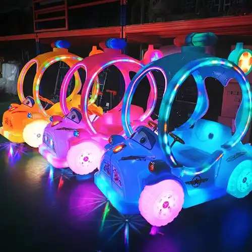 广场空警碰碰车新款发光卡通电动车儿童夜市摆摊玩具车亲子游乐车