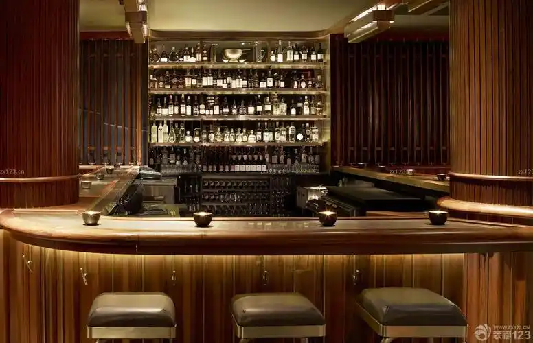 创意酒吧吧台酒柜设计效果图赏析_设计456装修效果图