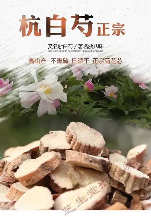 伟博杭白芍浙白芍中草药白芍500g生白芍片白芍粉白芍药