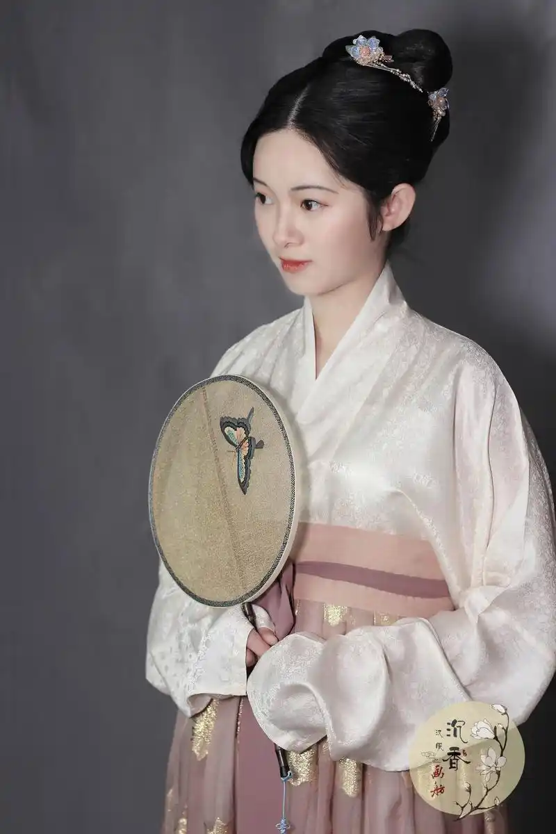 【罗敷】真丝暗纹提花 宋 合领衫 两件套 汉族传统服饰