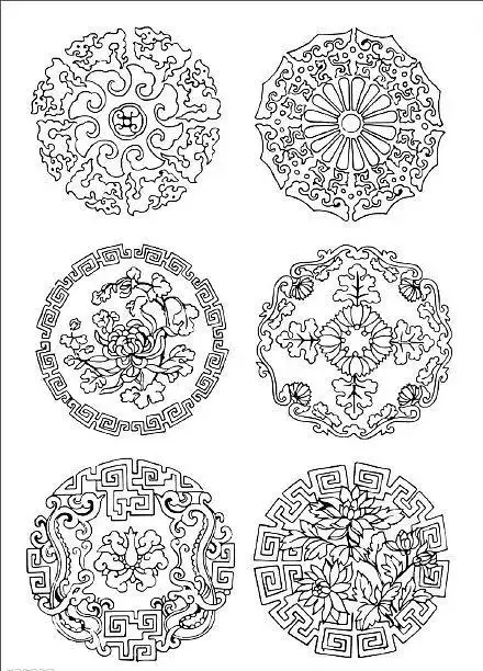 实用素材第27期中国古代传统图案吉祥图案花卉圆形纹样无水印自己收藏