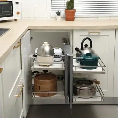 意驰橱柜转角厨房厨柜置物架怪物拐角拉篮