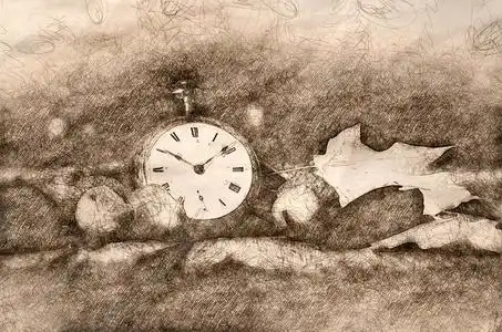 素描表明这一切都是关于时间的流逝手绘报价关于水疗.