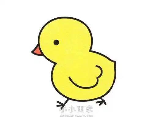 最简单小鸡简笔画画法图片步骤