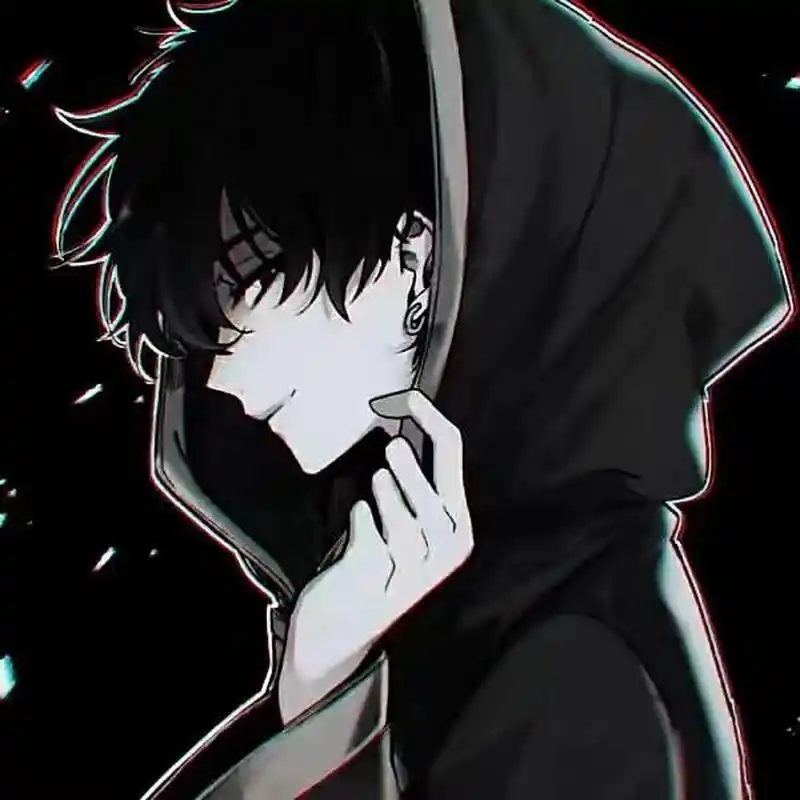 漫画暗黑黑白禁欲简单微信头像 原图作者为樱花94网络漫画截图,需要