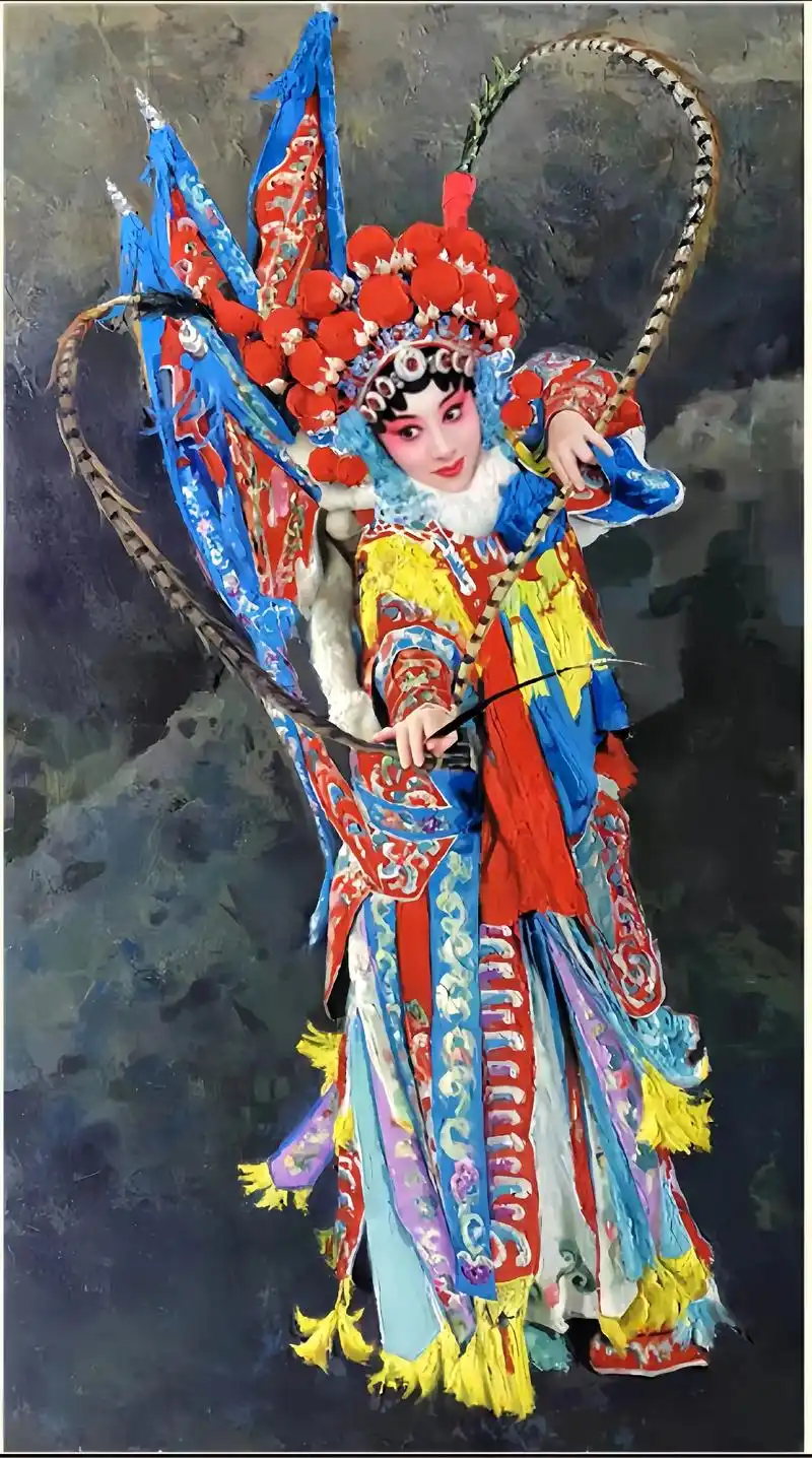 太喜欢穆桂英挂帅油画