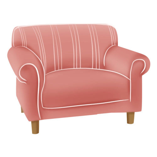 手绘卡通沙发免抠素材图片