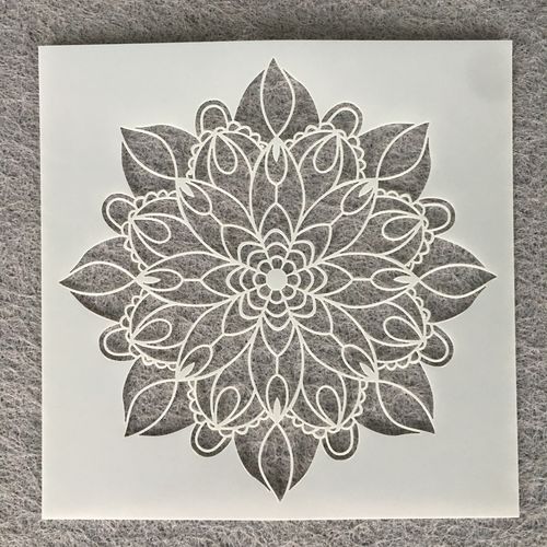 曼陀罗模板喷花模涂色跨境镂空模板儿童绘画模板墙绘模板pet模板