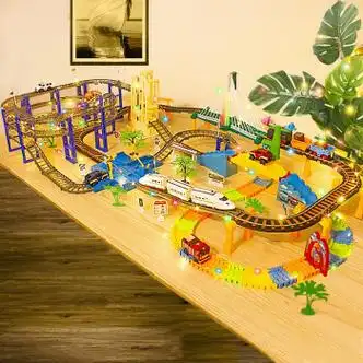 奋铭fenming轨道车玩具列车小火车铁轨电动高铁益智仿真男孩汽车儿童