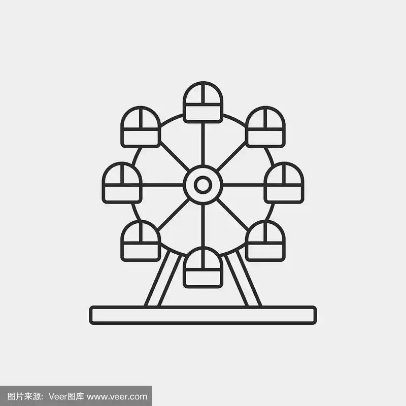 摩天轮线图标