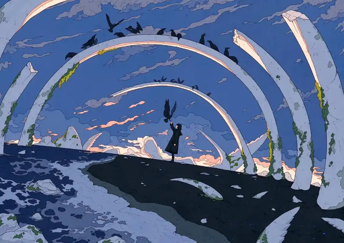 芬兰插画师 ionomycin 奇幻场景插画欣赏,融合了复古与传说元素.