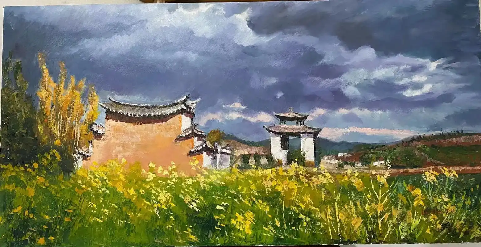 一代宗师戴泽之女戴敦冀女士油画作品欣赏#国画艺术 #戴泽 # - 抖音