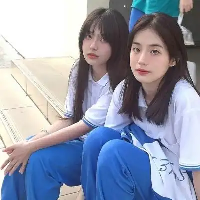 一对两张真人闺蜜头像