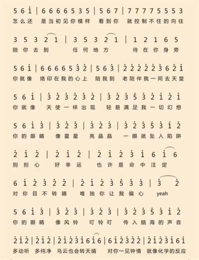 光遇拇指琴你的眼睛像星星简谱-拇指琴你的眼睛像星星简谱介绍-玩意