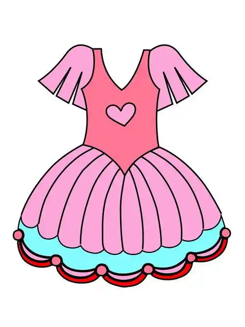 好看的公主裙子简笔画 8月最新公主裙子简笔画礼服