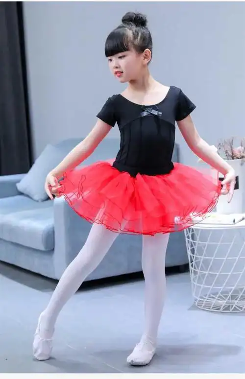 神孩子芭蕾舞服见描述 儿童舞蹈服女童夏季短袖练功服幼儿芭蕾舞裙棉