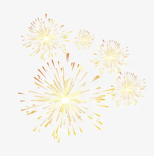 金色简约烟花装饰图案_高清png透明图片pic设计素材_墨鱼部落格