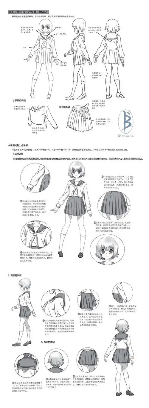 超级漫画手绘技法入门讲座:美少女篇——水手服