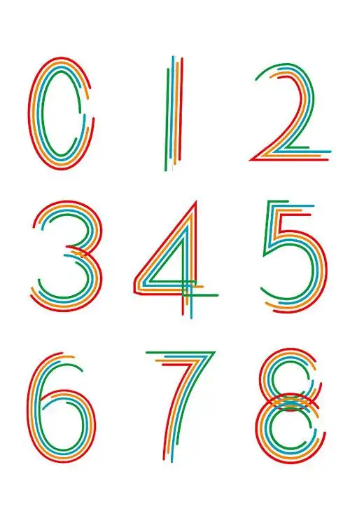 艺术数字阿拉伯数字