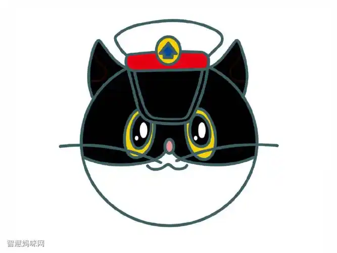 怎么画黑猫警长