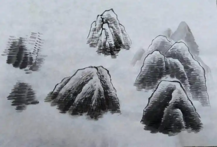 齐老师山水画课稿:米点皴12