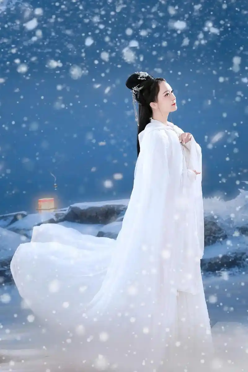 古风 #云想衣裳花想容 喜欢冬天大概是因为雪的颜色. - 抖音