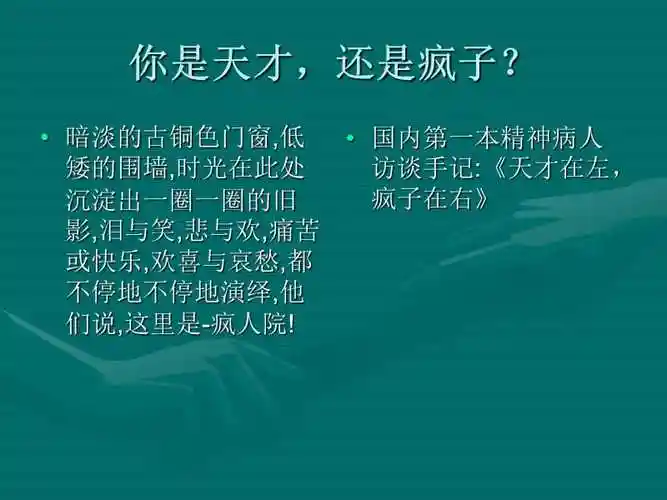 你是天才还是疯子ppt