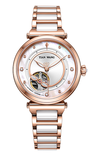 专柜直发天王表ls51105p.cpw.s双面镂空自动机械防水女表全国联保