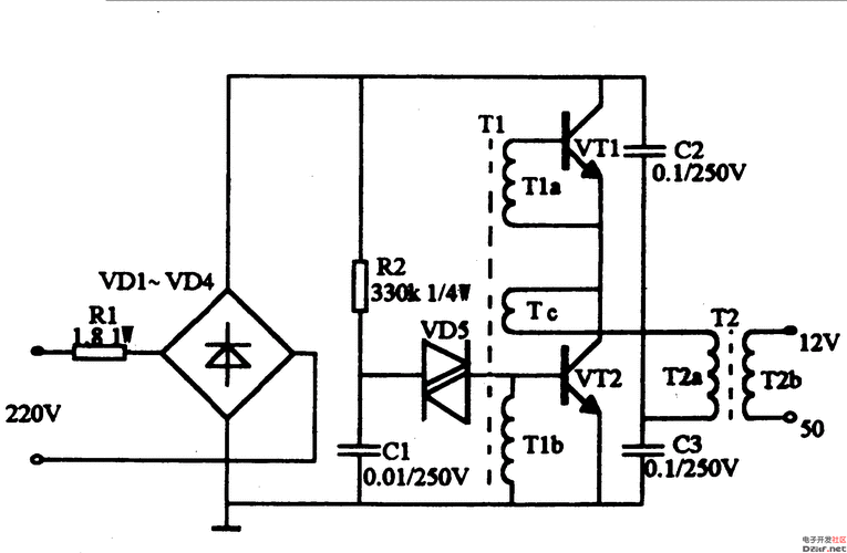 50w电子镇流器电路图_原理图论坛_单片机电路论坛_mcu资讯论坛