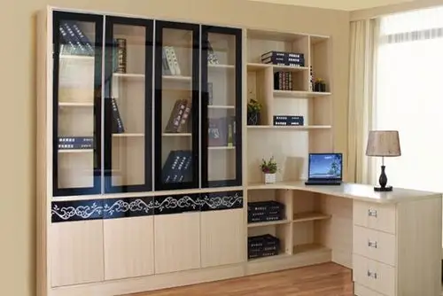 定制实木书柜效果图