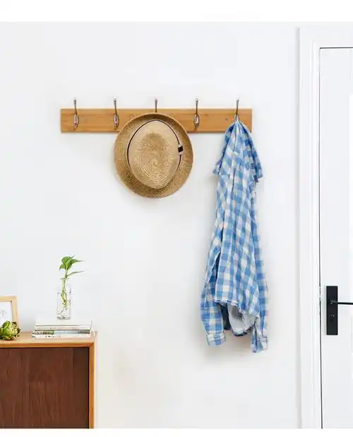 挂壁挂墙上创意衣帽钩卧室衣服挂钩家用墙壁挂衣钩 复古色6钩