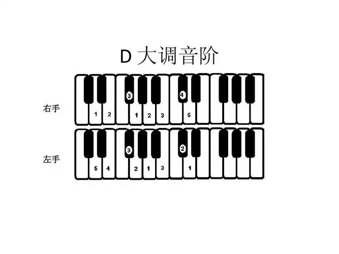 钢琴常用音阶指法图
