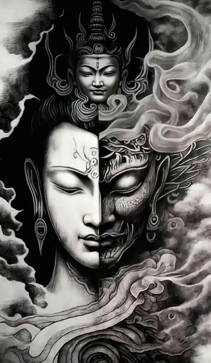 我若成佛 天下无魔 我若成魔 佛奈我何 凡尘俗事一场空  莫留怨恨在