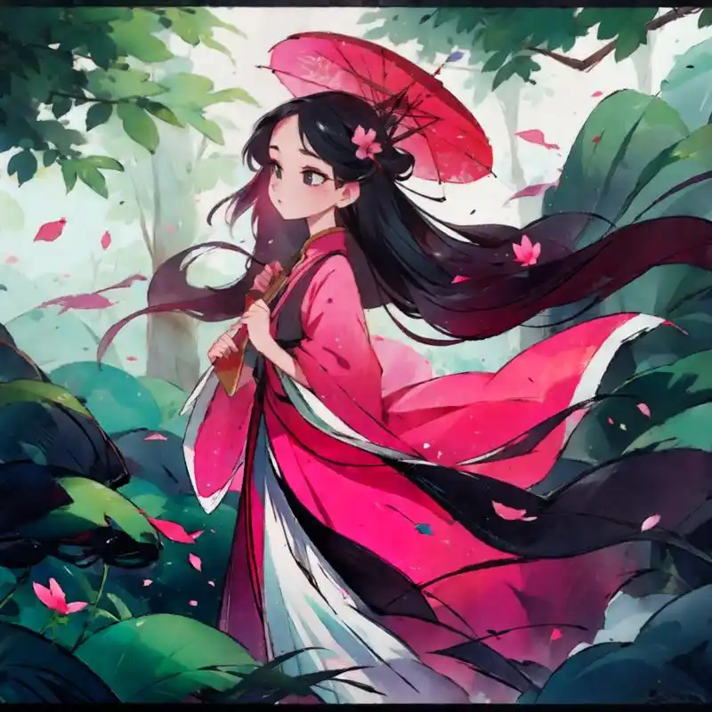 古风红衣小女孩#古风女孩