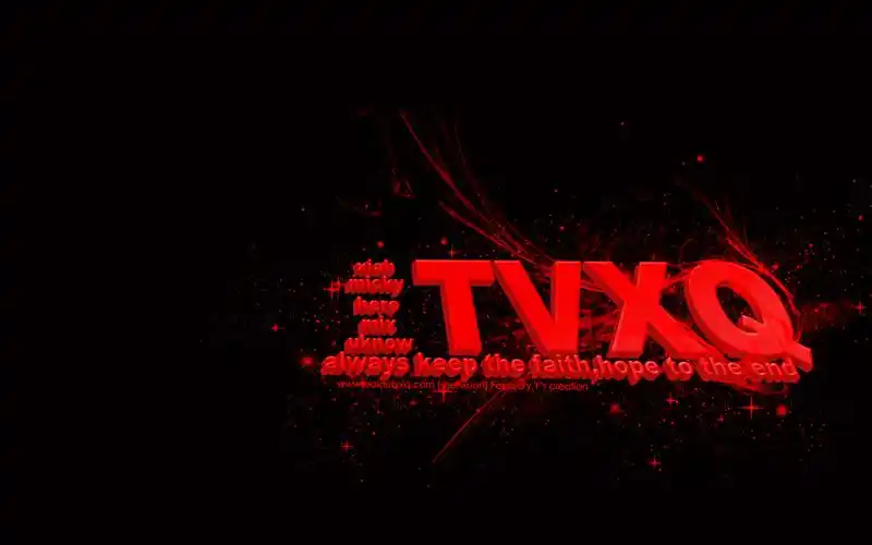 谁有黑底红字tvxq 的图!