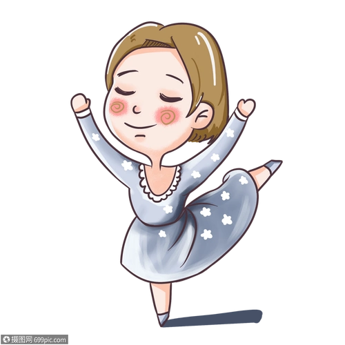 跳舞的小女孩卡通人物舞蹈