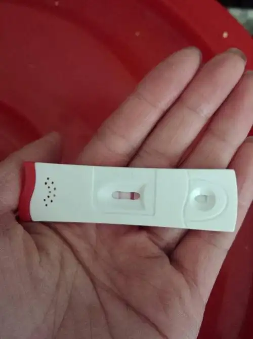 今天早上测的,等到中午才看到这个,换了一个验孕棒,24小时可以测的