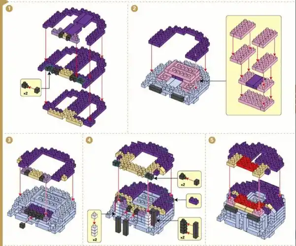 微颗粒阿拉蕾积木图纸