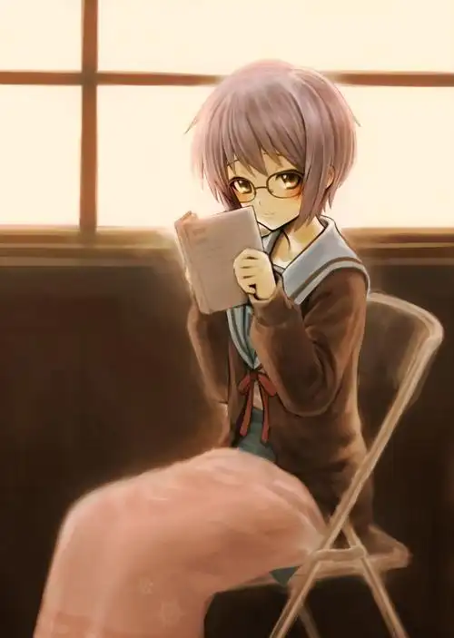 动漫看书的少女图片,越多越好,万分感谢