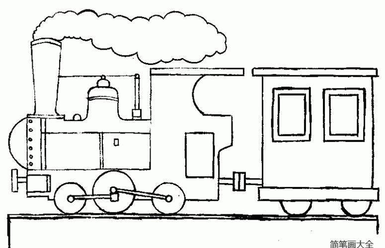 蒸汽火车简笔画图片大全_交通工具简笔画_简笔画大全